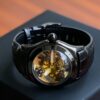 Corum Black Leather Strap